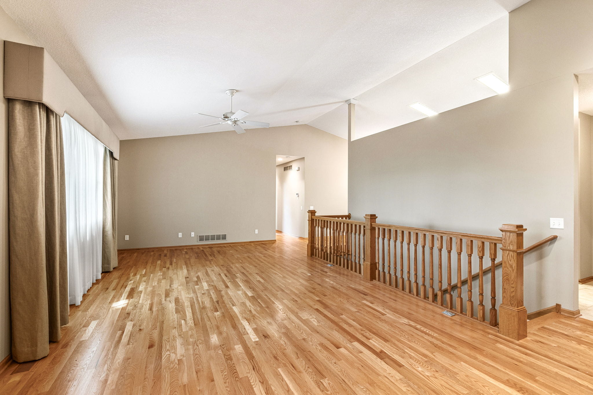 Vaulted living room