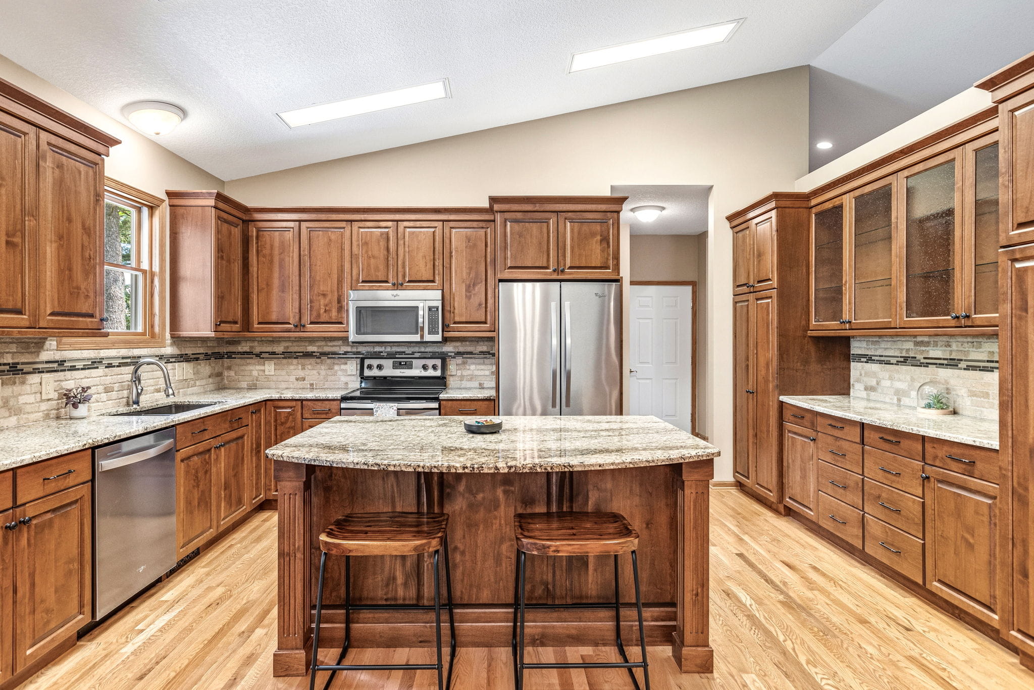 Updated kitchen — granite and island